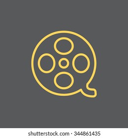 film reel line icon 