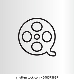 film reel line icon 