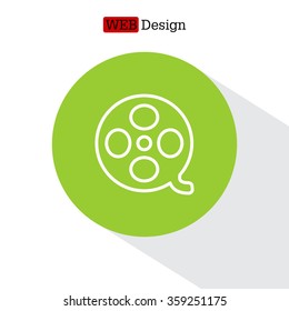 film reel line icon 