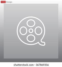 film reel line icon 