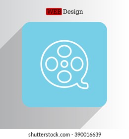 film reel line icon 