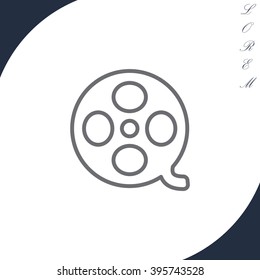 film reel line icon 