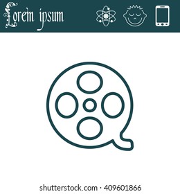 film reel line icon 