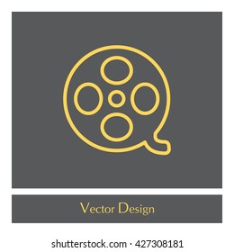 film reel line icon 
