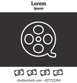 film reel line icon 
