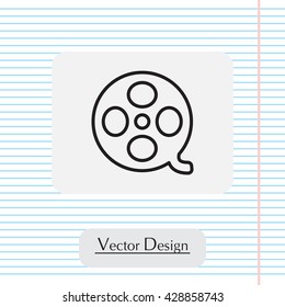 film reel line icon 