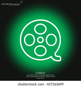 film reel line icon 