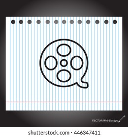 film reel line icon 