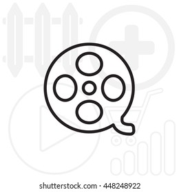 film reel line icon 