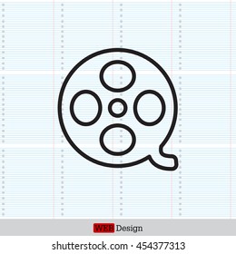 film reel line icon 