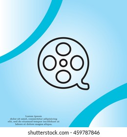 film reel line icon 