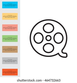 film reel line icon 