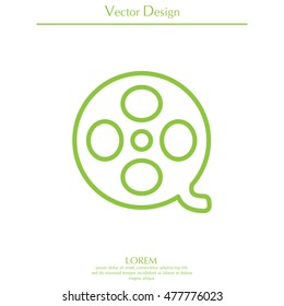 film reel line icon 