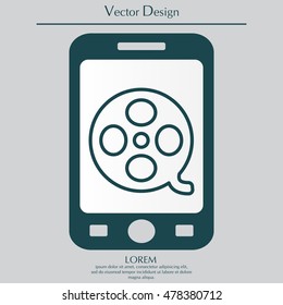 film reel line icon 