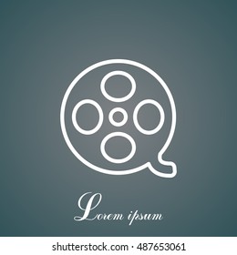 film reel line icon 