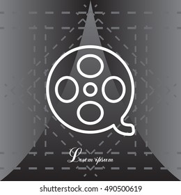 film reel line icon 