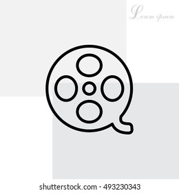 film reel line icon 
