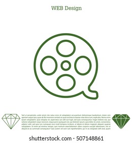 film reel line icon 