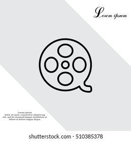 film reel line icon 