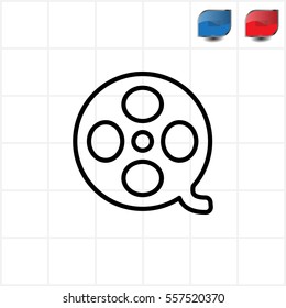 film reel line icon 