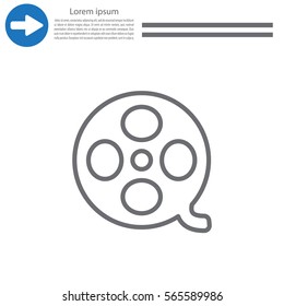 film reel line icon 