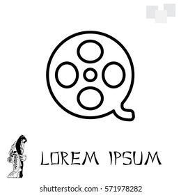 film reel line icon 