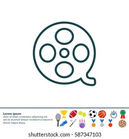 film reel line icon 