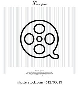 film reel line icon 