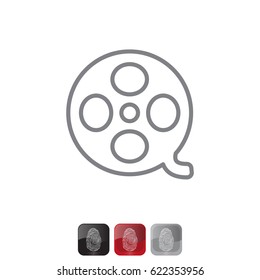 film reel line icon 