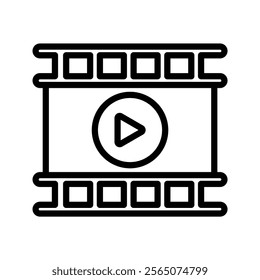 Film Reel line icon , vector, pixel perfect, illustrator file