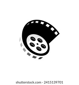 film reel logo, movie and cinema logo