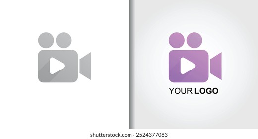 Vetor de modelo de logotipo de rolo de filme