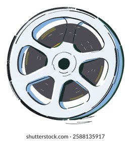 Film Reel as Media Symbol, Movie Reel for Cinema Industry