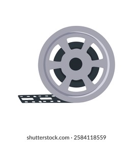 Film reel, movie symbol, vector illustration