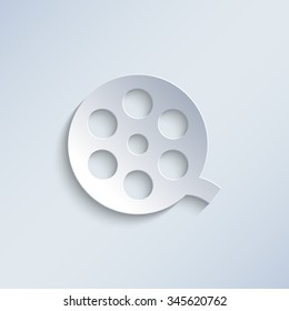 film reel - paper vector icon