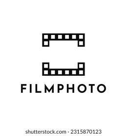 Film reel photo logo design idea
