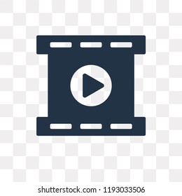 Film Reel Playing vector icon isolated on transparent background, Film Reel Playing transparency concept can be used web and mobile