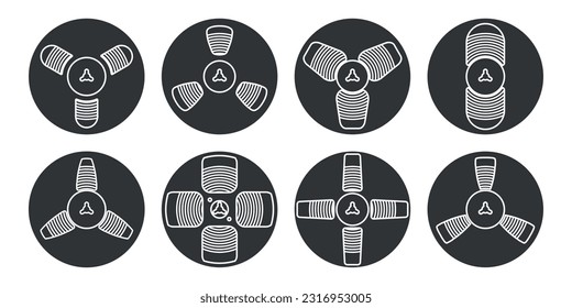 Film reel with film strip. Vector illustration.