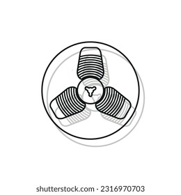 Film reel with film strip. Vector illustration.