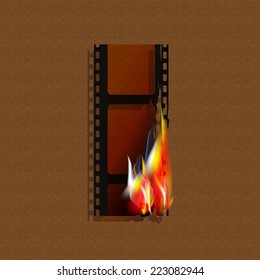 Film reel vector conception