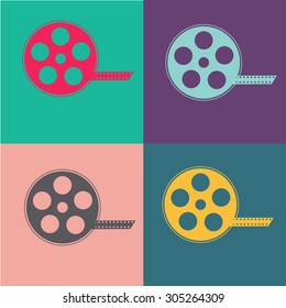 film reel vector icon