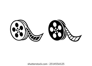 Film reel. Vector icon design.