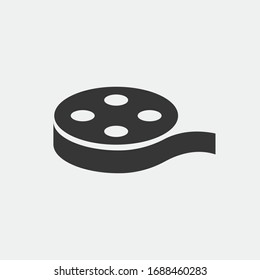 film reel vector icon media storage movies