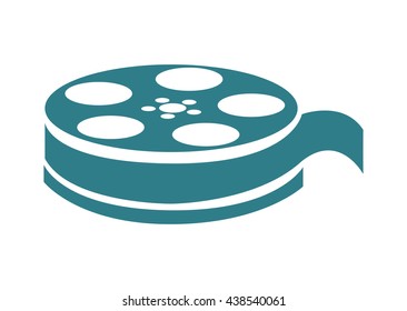 film reel , Vector illustration over white background