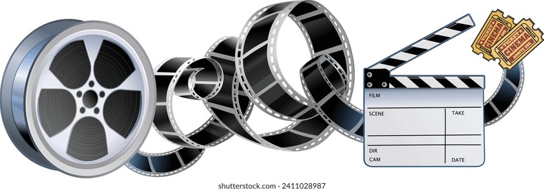 Film Reels y Clapper board 