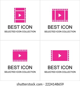 film ribbon icon set can be used for digital and print