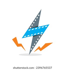film roll camera icon logo