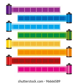 film roll color vector