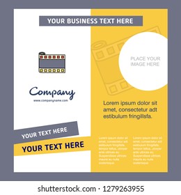 Film roll Company Brochure Template. Vector Busienss Template