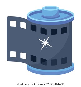 A film roll flat vector download
